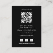 Unieke moderne trendy QR-code sociale media-pictog Visitekaartje (Achterkant)