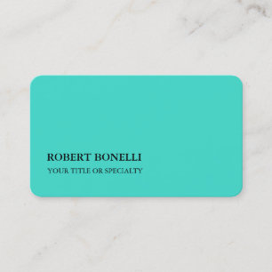 Unieke, moderne Turquoise Blue Stylish minimalist Visitekaartje