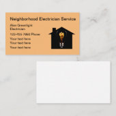 Unieke moderne Visitekaartjes voor elektricien (Voorkant / Achterkant)