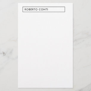 Unieke Moderne Vlakke Minimalistische Naam Briefpapier