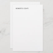 Unieke moderne vlakte minimalistisch briefpapier (Voorkant / Achterkant)