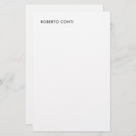 Unieke moderne vlakte minimalistisch briefpapier (Voorkant / Achterkant)