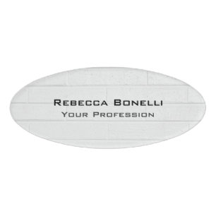 Unieke, moderne wandbrick-minimalistisch naambadge