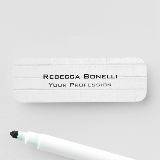 Unieke, moderne wandbrick-minimalistisch naamplaatje (In situ)