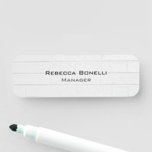 Unieke, moderne wandbrick-minimalistisch naamplaatje (In situ)