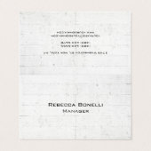 Unieke, moderne wandtapes visitekaartje (Buitenkant ongevouwen)