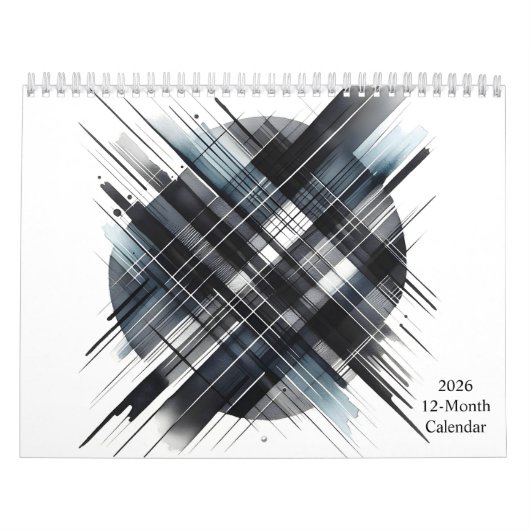 Unieke moderne Waterverf Abstracte kunst 2026 Kalender (Hoes)