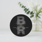 Unieke moderne zwart-wit bruiloft kaart (Staand voorkant)