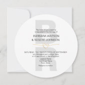 Unieke moderne zwart-wit bruiloft kaart (Achterkant)