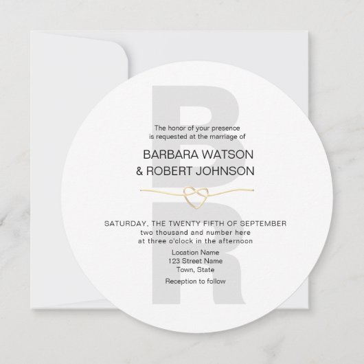 Unieke moderne zwart-wit bruiloft kaart (Achterkant)