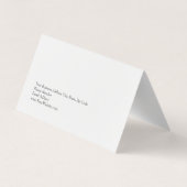 Unieke moderne zwart-wit minimalist visitekaartje (Achterkant)