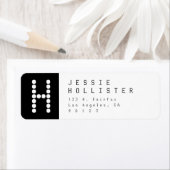 Unieke Moderne | Zwart-wit retouradres Etiket (Insitu)