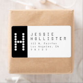 Unieke Moderne | Zwart-wit retouradres Etiket (Insitu)