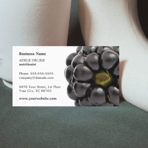 Unieke, moderne, zwarte-bessenvoedingsdeskundige visitekaartje