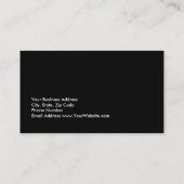 Unieke, moderne zwarte stijlvolle visitekaartje (Achterkant)