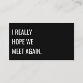 Unieke, moderne zwarte typografie visitekaartje (Voorkant)