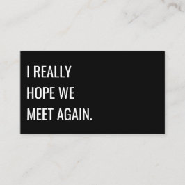 Unieke, moderne zwarte typografie visitekaartje