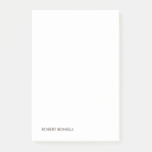 Unieke, moderne zwarte witte Jouw naam minimalisti Post-it® Notes