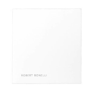 Unieke Moderne Zwarte Witte Jouw Naam Minimalistis Notitieblok