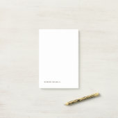 Unieke Moderne Zwarte Witte Jouw Naam Minimalistis Post-it® Notes (Op bureau)