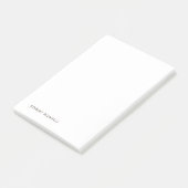 Unieke Moderne Zwarte Witte Jouw Naam Minimalistis Post-it® Notes (Schuin)