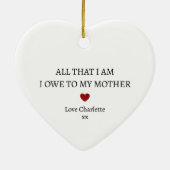 Unieke Moeder van de Bruidegom Gift, Dank u voor R Keramisch Ornament (Achterkant)