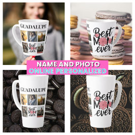 Unieke Moeder Vijf Foto Collage Latte Mok
