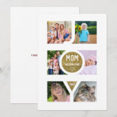 Unieke Moederdag Groeten Familie Foto's Feestdagenkaart (Voorkant / Achterkant)