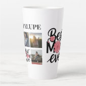 Unieke Moeder's Vijf Fotocollage Latte Mok (Voorkant)