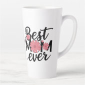 Unieke Moeder's Vijf Fotocollage Latte Mok (Rechts)