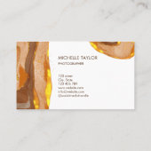 Unieke monogram Abstract Boho Terracotta Gold Visitekaartje (Achterkant)