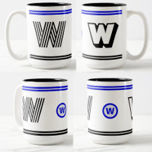 Unieke Monogram Koffiemok (Modern Initieel Cadeau)