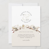 Unieke monogram moderne boho bruiloft kaart (Voorkant)