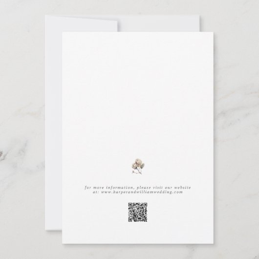 Unieke monogram moderne boho bruiloft kaart (Achterkant)