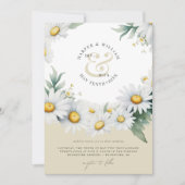 Unieke monogram moderne boho bruiloft kaart (Voorkant)