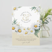 Unieke monogram moderne boho bruiloft kaart (Staand voorkant)