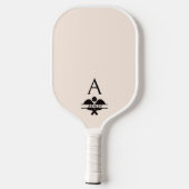 Unieke monogram naam Blush Pinkblush Pickleball Paddle (Achterkant)