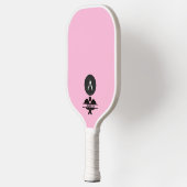 Unieke monogram naam roze wit pickleball paddle (Links)