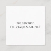 Unieke Monogram-oproepkaart Vierkante Visitekaartje (Achterkant)