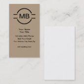 Unieke Monogram professionele Visitekaartjes (Voorkant / Achterkant)