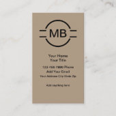 Unieke Monogram professionele Visitekaartjes (Voorkant)