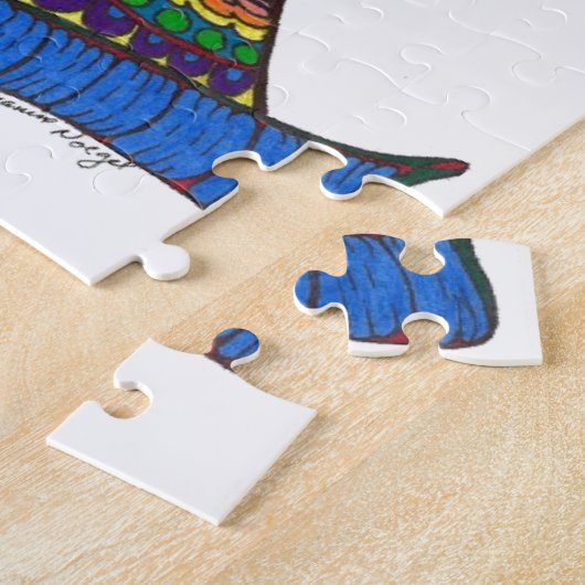 unieke monogram puzzel (Zijkant)