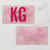 Unieke monogram van het originele Klassieke  Bloem Visitekaartje (Voorkant / Achterkant)