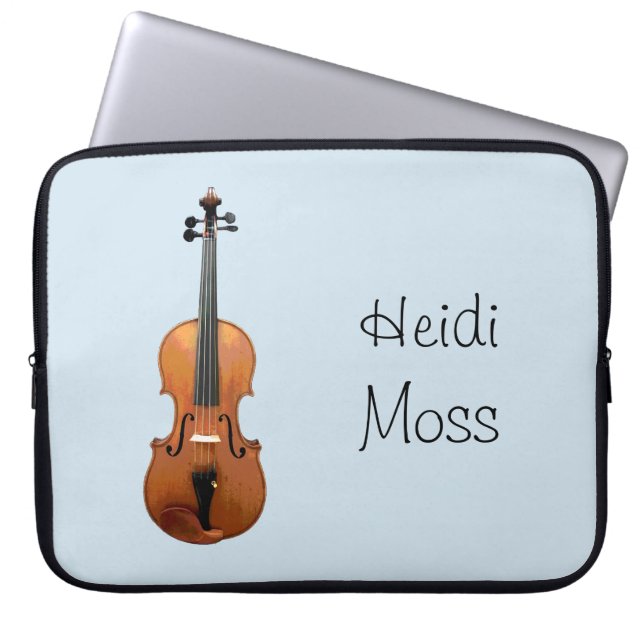 Unieke Monogram Violin Orchestra Laptop Sleeve (Voorkant)