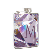 Unieke monogram voor de naam van het Chic Diamond- Heupfles (Rechts)