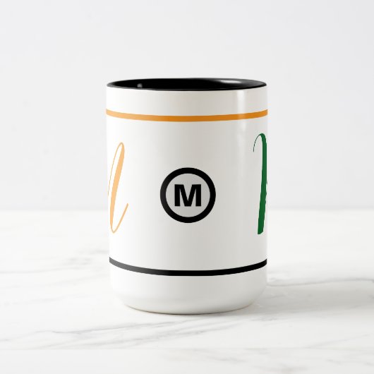 Unieke Monogrammed Initiaal Koffie Mok (Cadeau ide (Center)