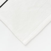 Unieke monogrammen zwart-wit elegant fleece deken (Hoek)