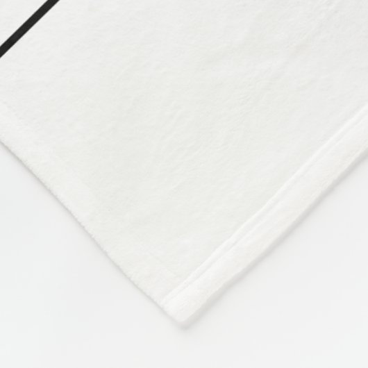 Unieke monogrammen zwart-wit elegant fleece deken (Hoek)