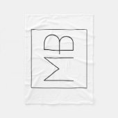 Unieke monogrammen zwart-wit elegant fleece deken (Voorkant)