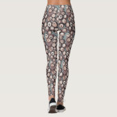 Unieke Monster Oogbollen Patroon Doodles Leggings (Achterkant)